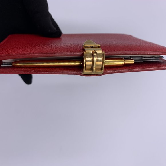 Authentic Gucci Red 6-ring Agenda Planner - Picture 4 of 15